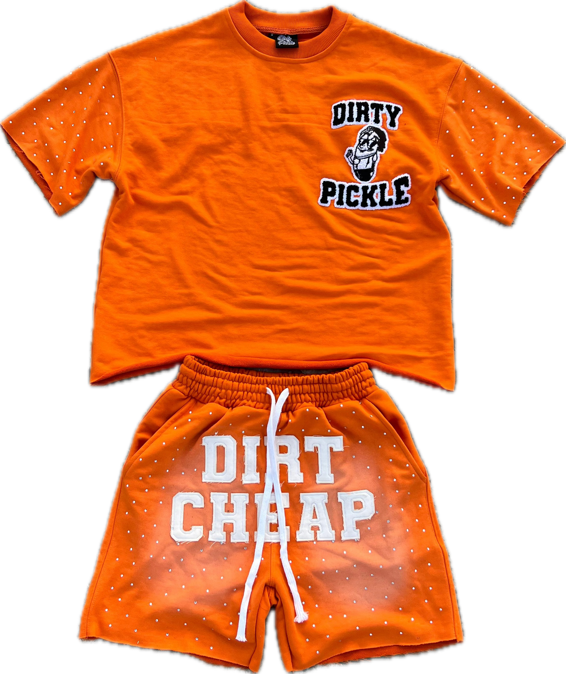 DC Orange shorts set
